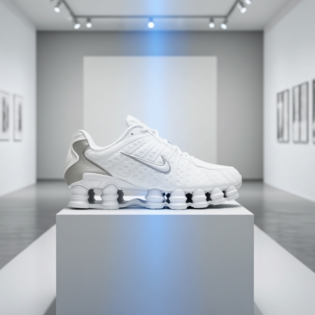 Nike Shox TL 'Metallic Silver' – White/Metallic Silver-Max Orange