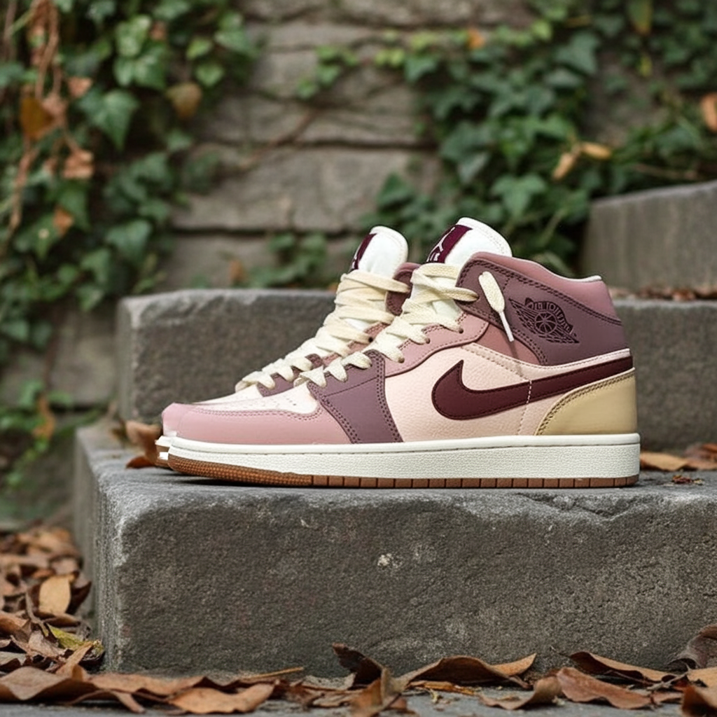 Air Jordan 1 Mid SE Women's 'Dark Pony' – Smoky Mauve/Sanddrift