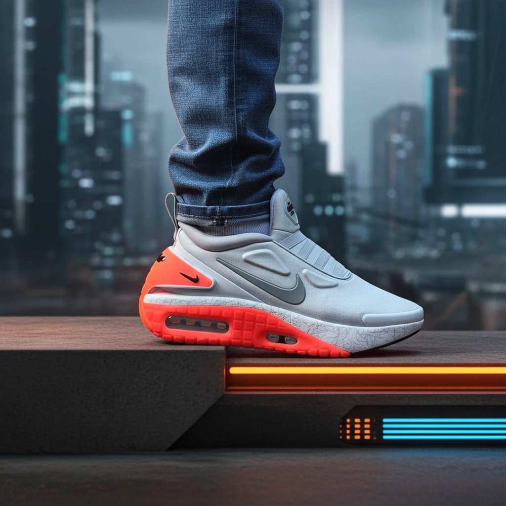 Nike Adapt Auto Max 'Infrared' Power-Lacing Sneaker – Pure Platinum