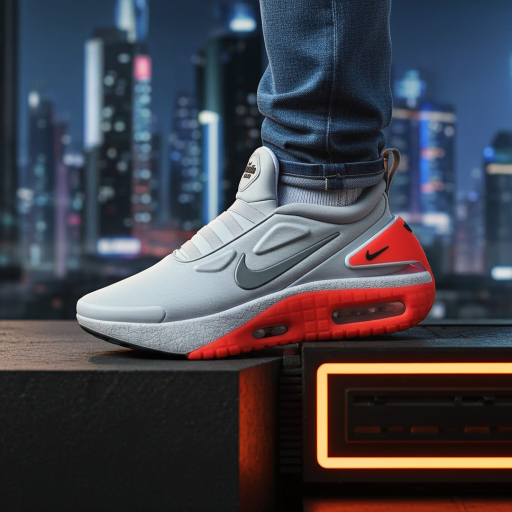 Nike Adapt Auto Max 'Infrared' Power-Lacing Sneaker – Pure Platinum