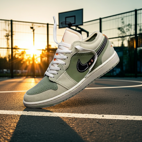 Air Jordan 1 Low SE Craft 'Sky J Light Olive' – Deconstructed Suede/Canvas