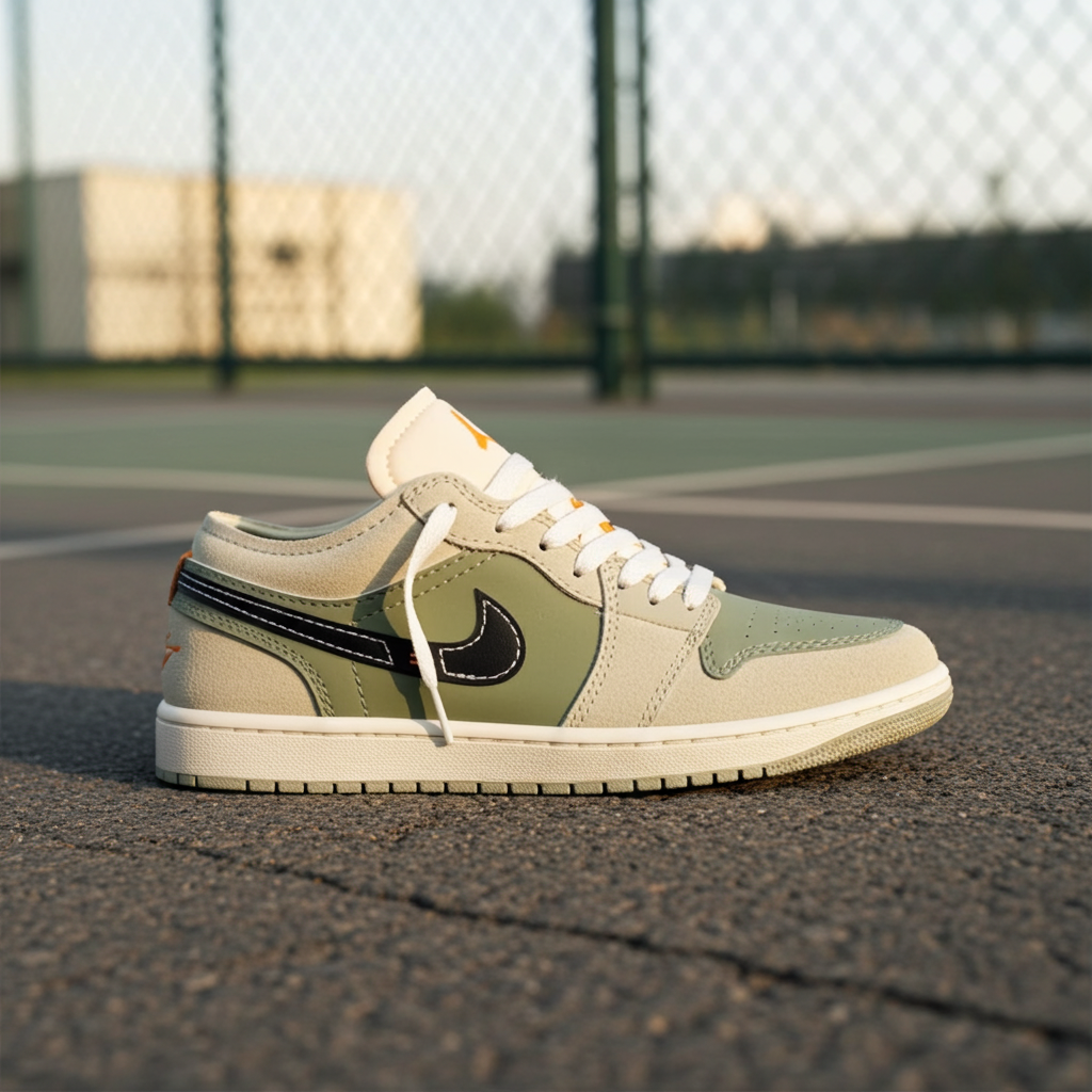 Air Jordan 1 Low SE Craft 'Sky J Light Olive' – Deconstructed Suede/Canvas