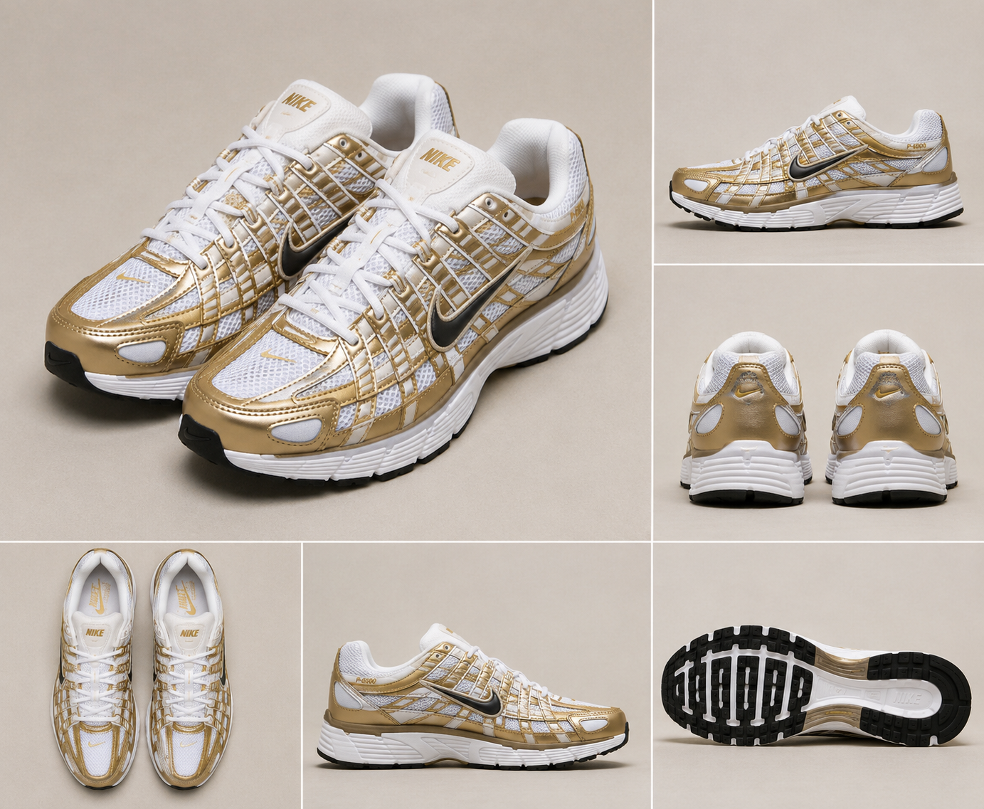 Nike P-6000 – White / Metallic Gold / Black