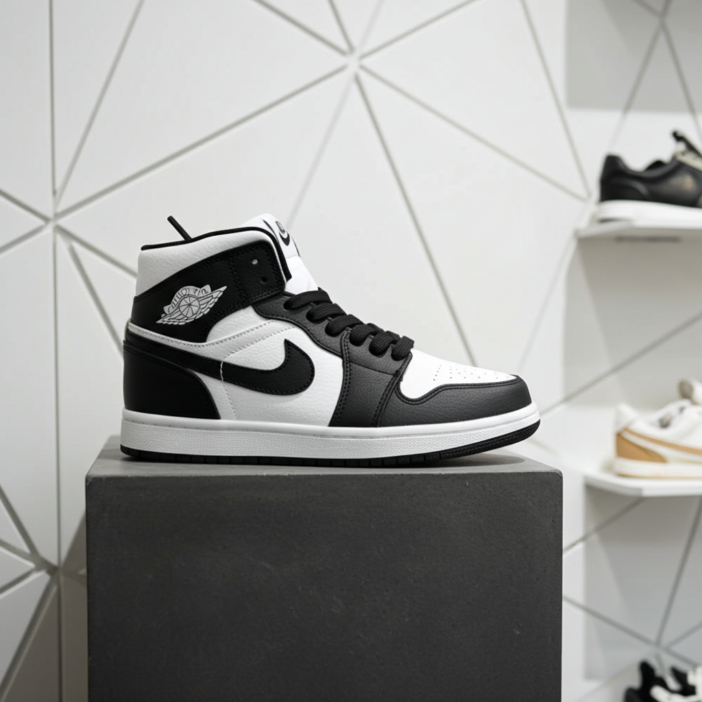 Air Jordan 1 Mid Women's 'Panda' – White/Black