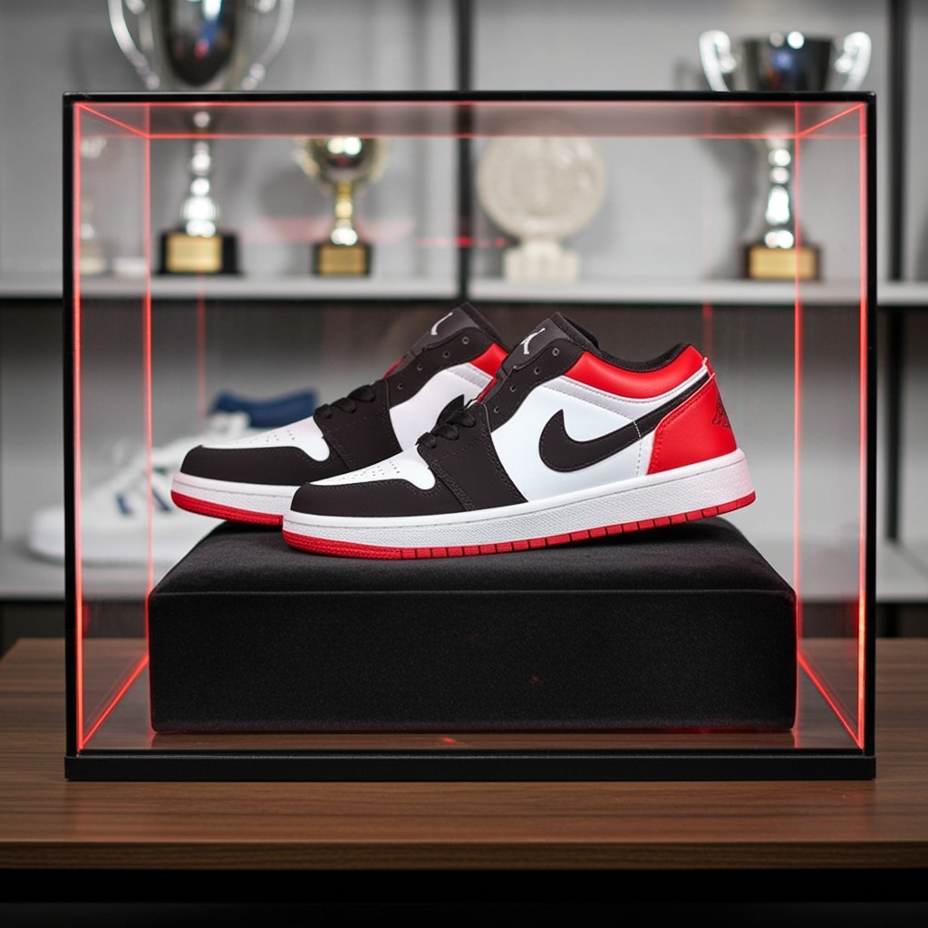 Air Jordan 1 Retro Low OG 'Black Toe' (2023) – White/Black/Varsity Red