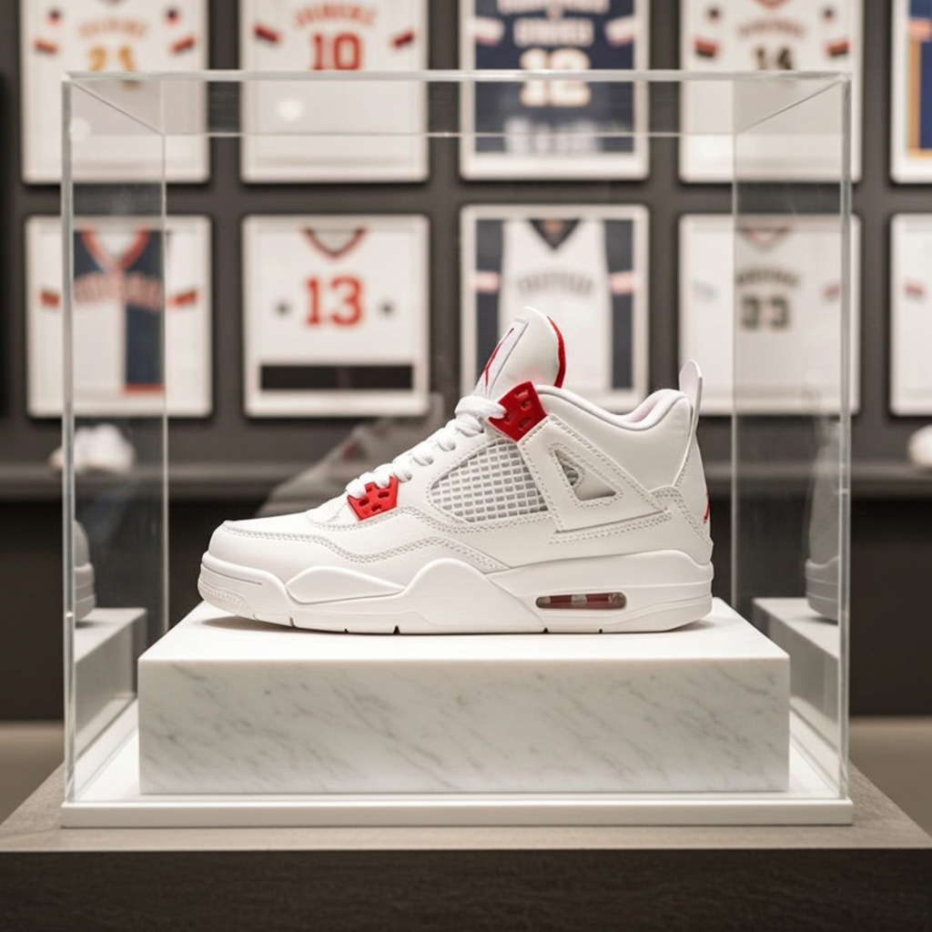 Nike Air Jordan 4 Retro 'Metallic Red' – White/University Red