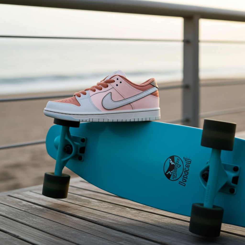 Nike SB Dunk Low Pro Premium 'Trocadéro Gardens' – Amber Brown/Guava Ice