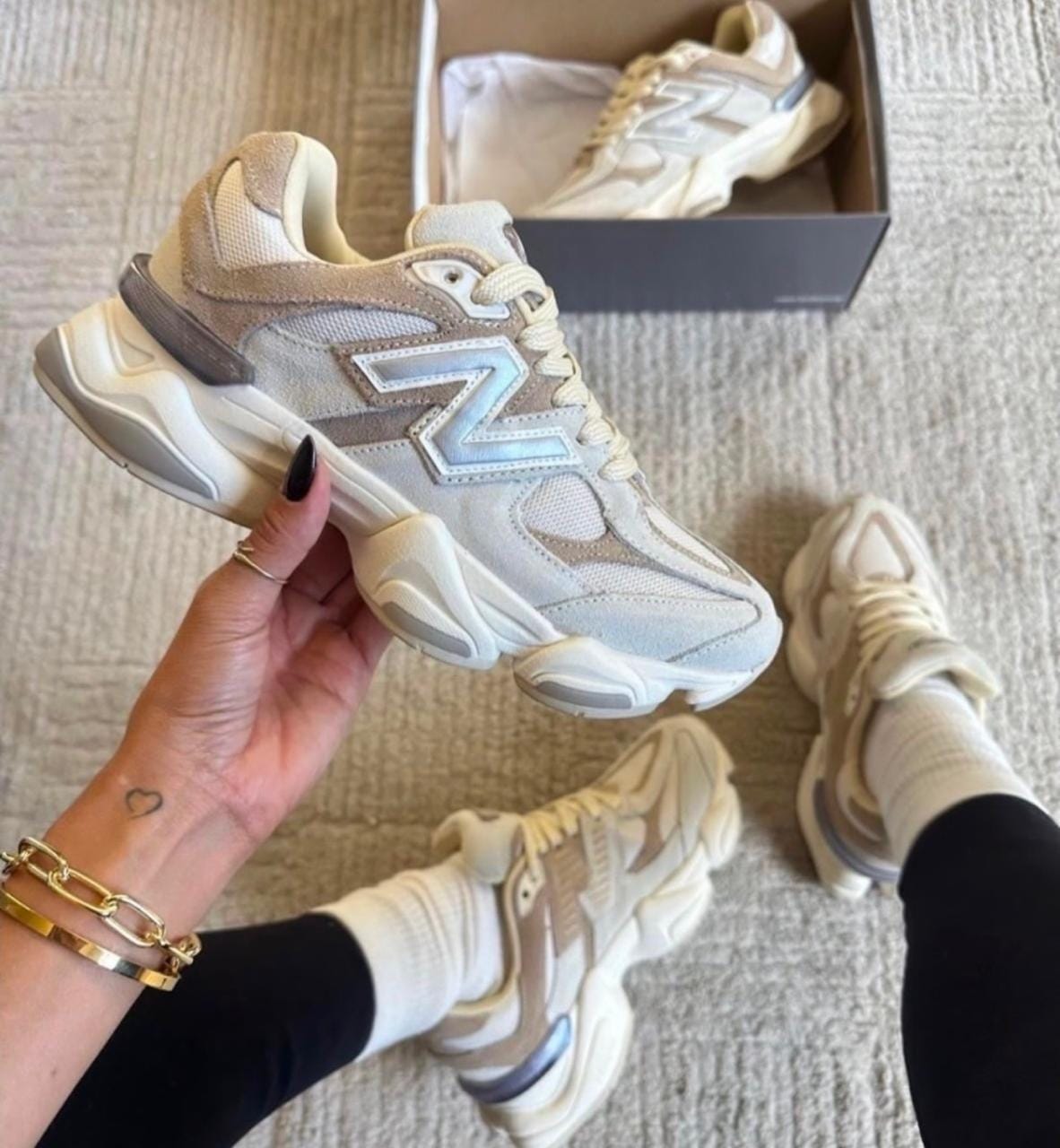 New Balance 9060 – Moonbeam / Sea Salt / Timberwolf