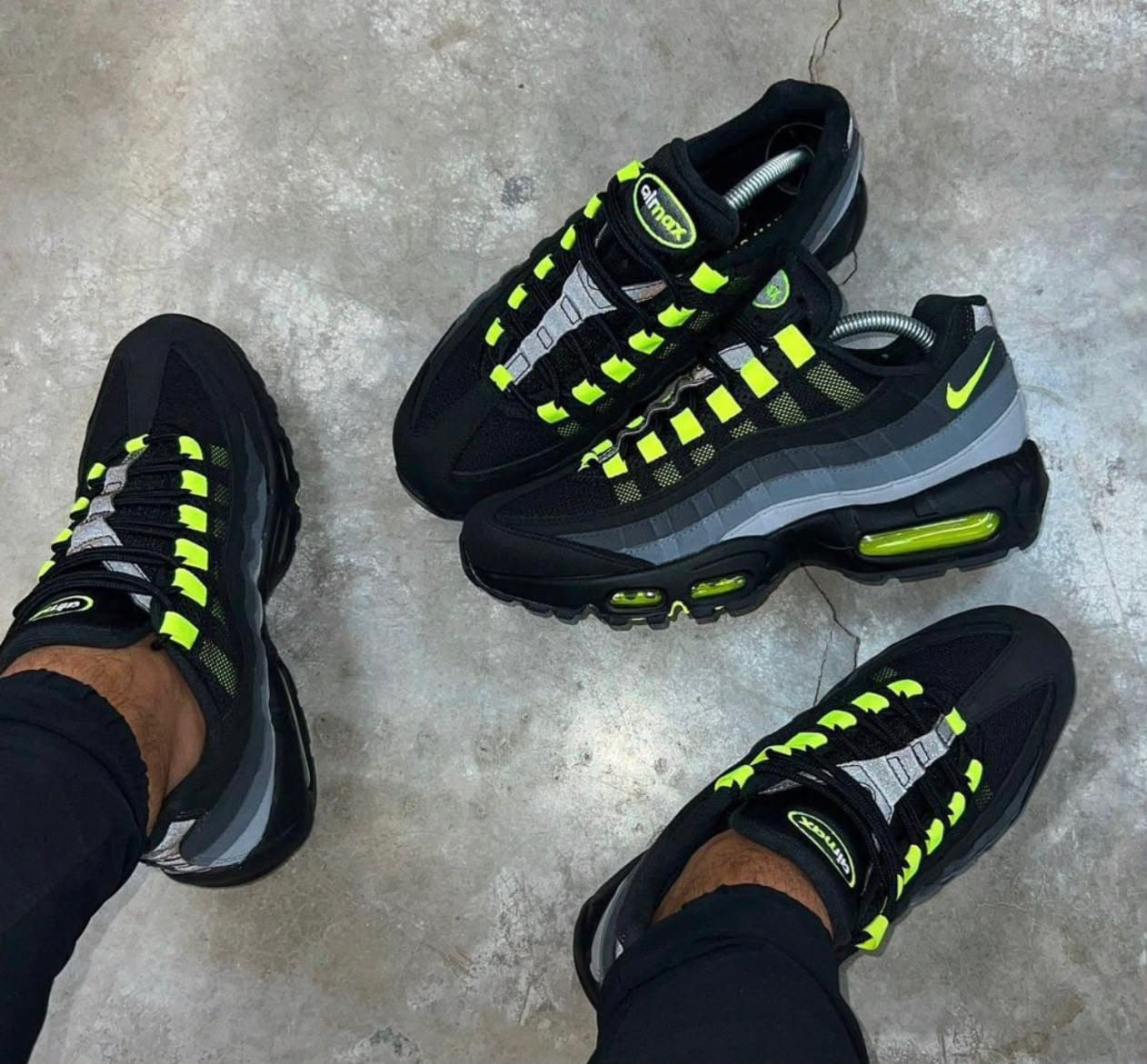 Nike Air Max 95 — Black / Grey / Volt