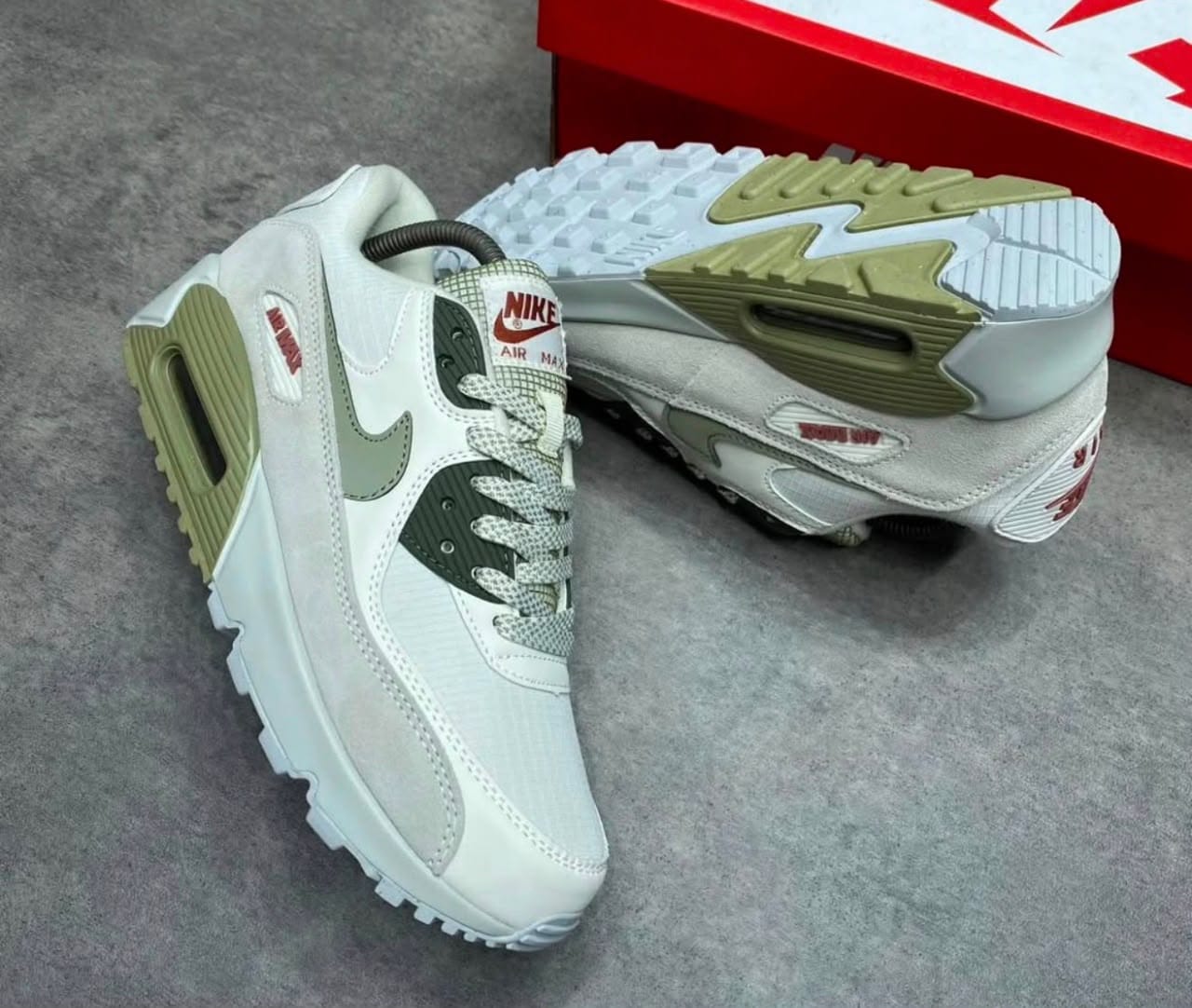 Nike Air Max 90 – White/Olive