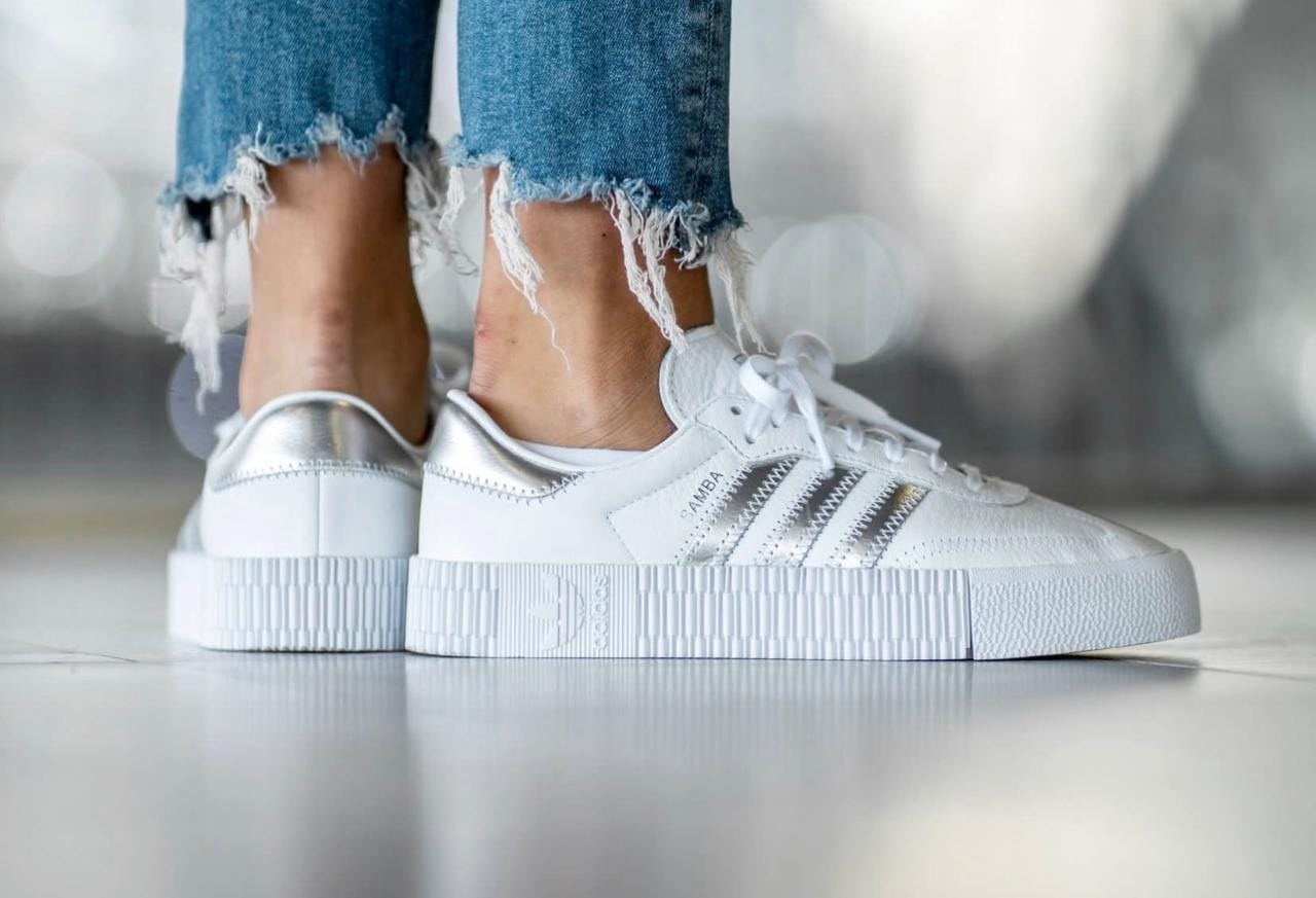 Adidas Sambarose – Cloud White / Silver Metallic