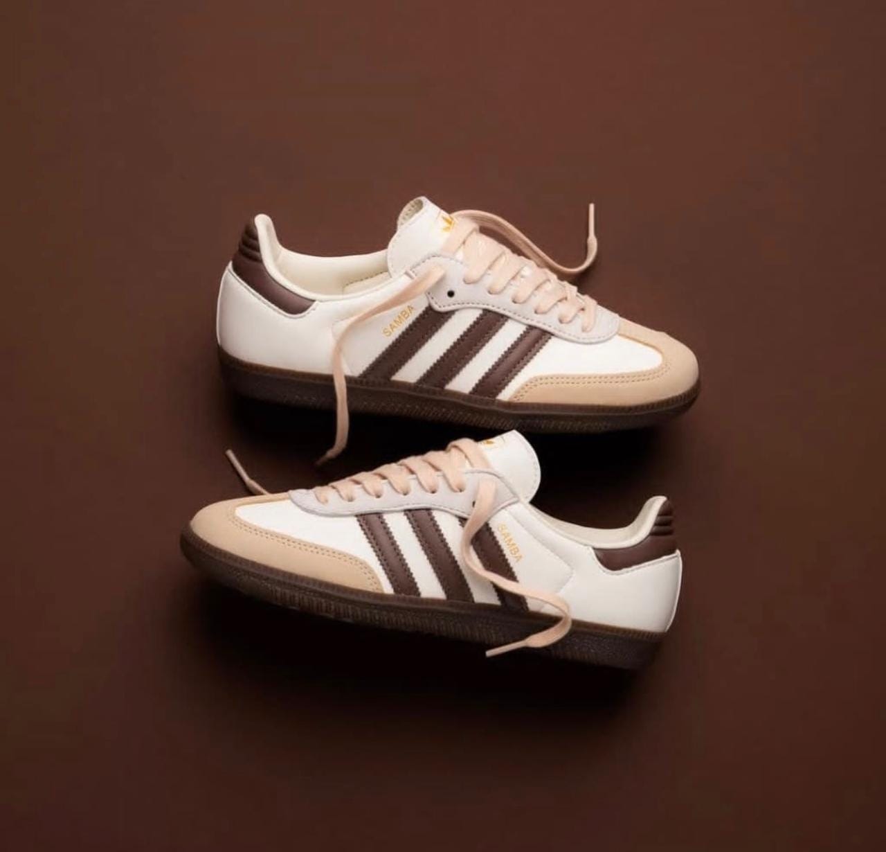 Adidas Samba OG – Cloud White / Dark Brown / Wonder White  Gum