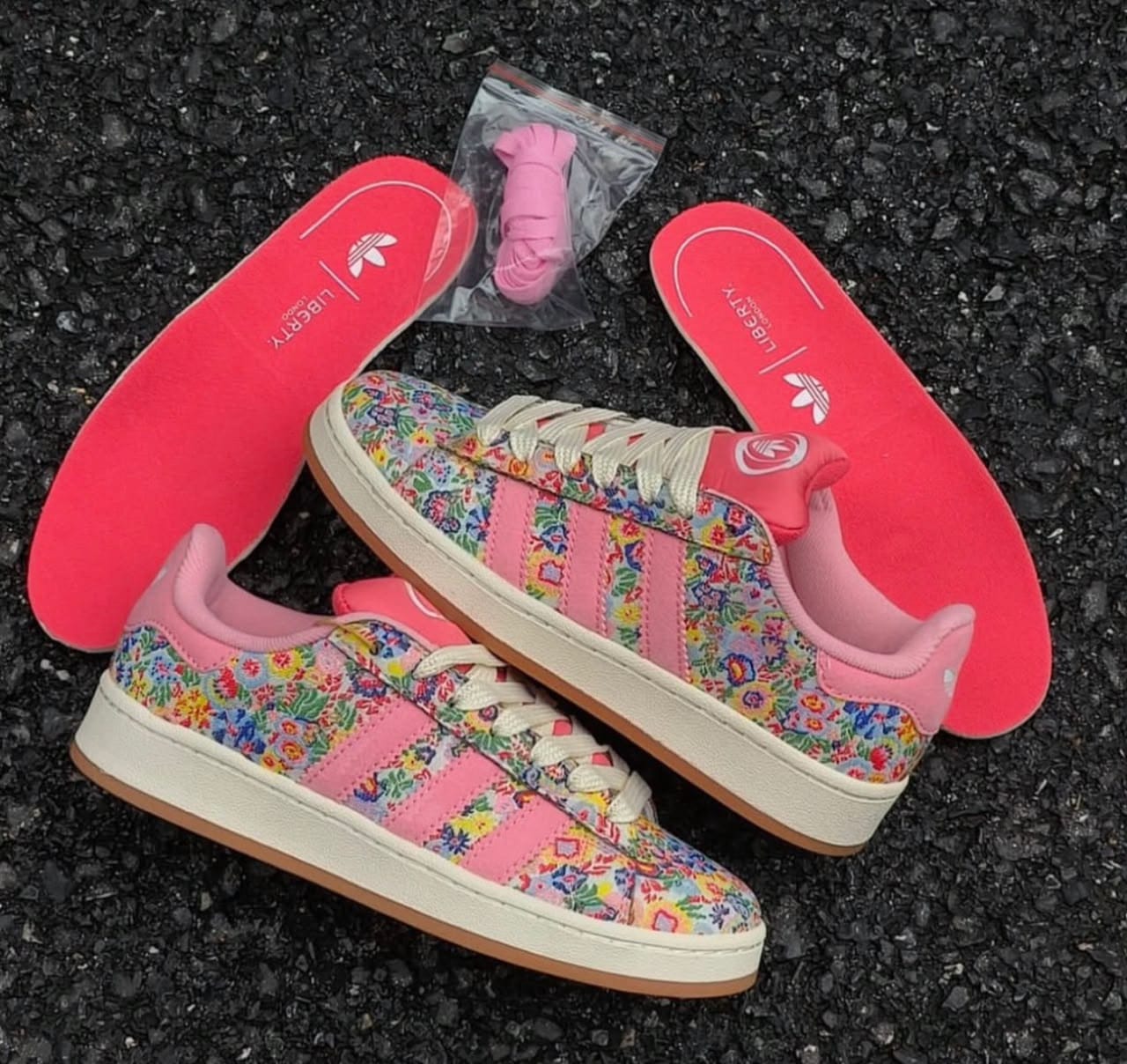 Adidas Campus 00s – Floral Print / Bliss Pink / Off White