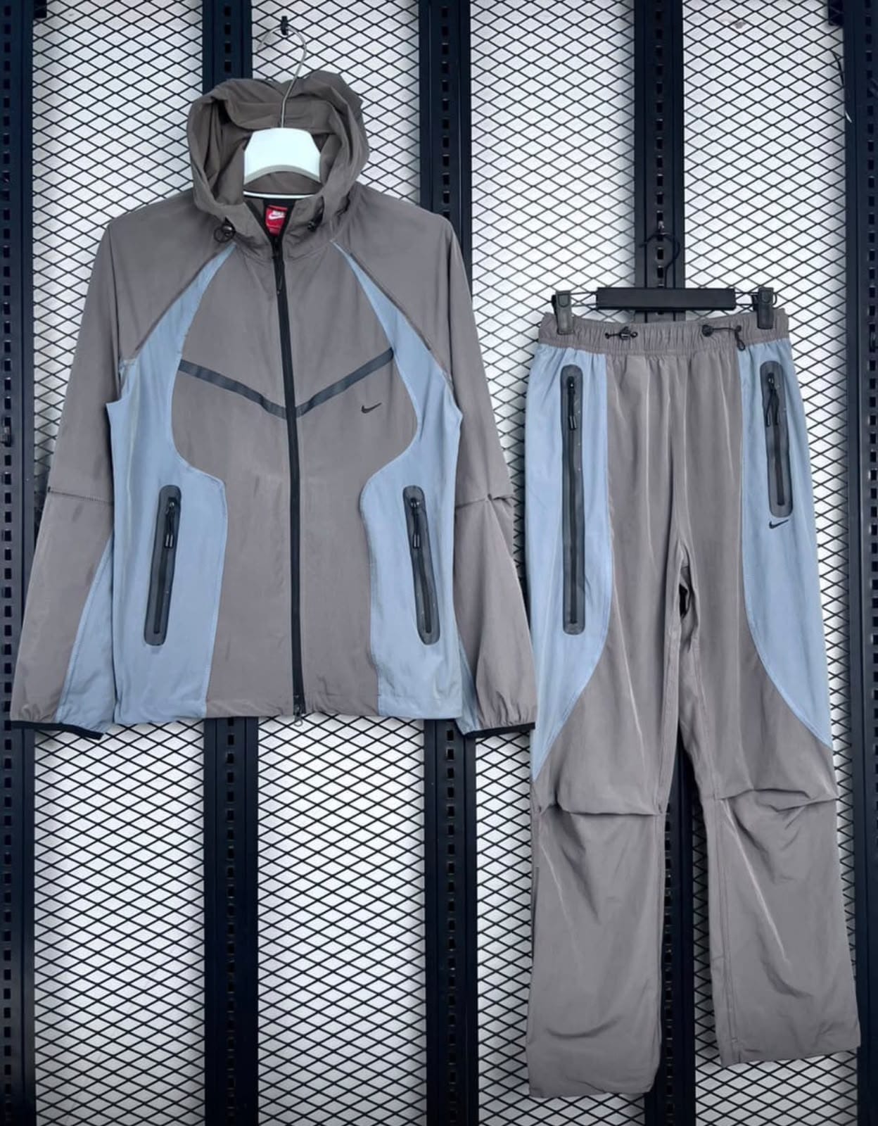Nike Sportswear Tech Woven Tracksuit – Iron Grey/Sky Blue