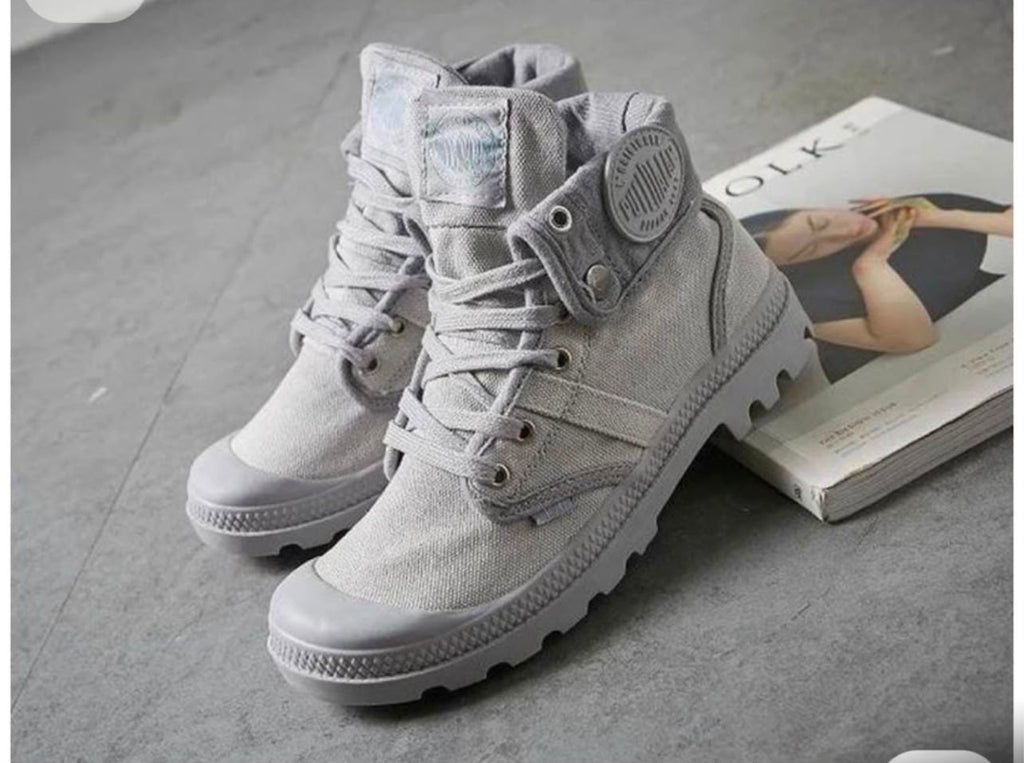 Palladium Pampa Hi – Natural Grey / Grey