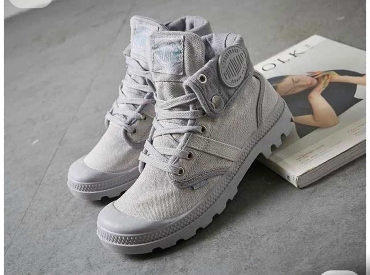 Palladium Pampa Hi – Natural Grey / Grey