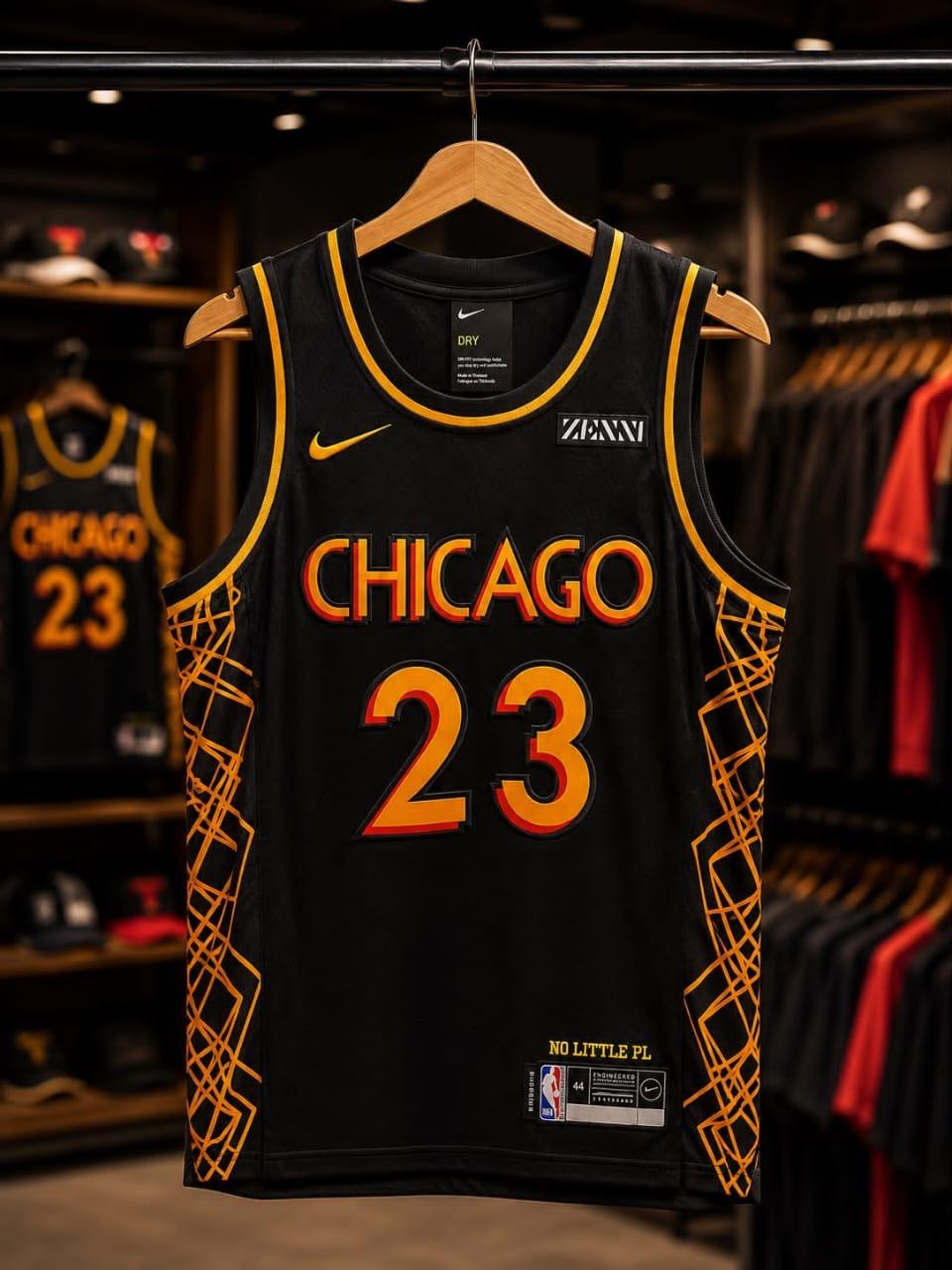 Nike Chicago Bulls 'City Edition' Michael Jordan Jersey – Black/Gold