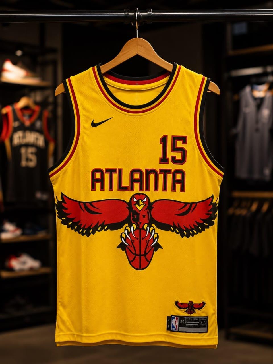 Nike Atlanta Hawks 'Classic Mashup' Vince Carter Jersey – Amarillo Gold/Red