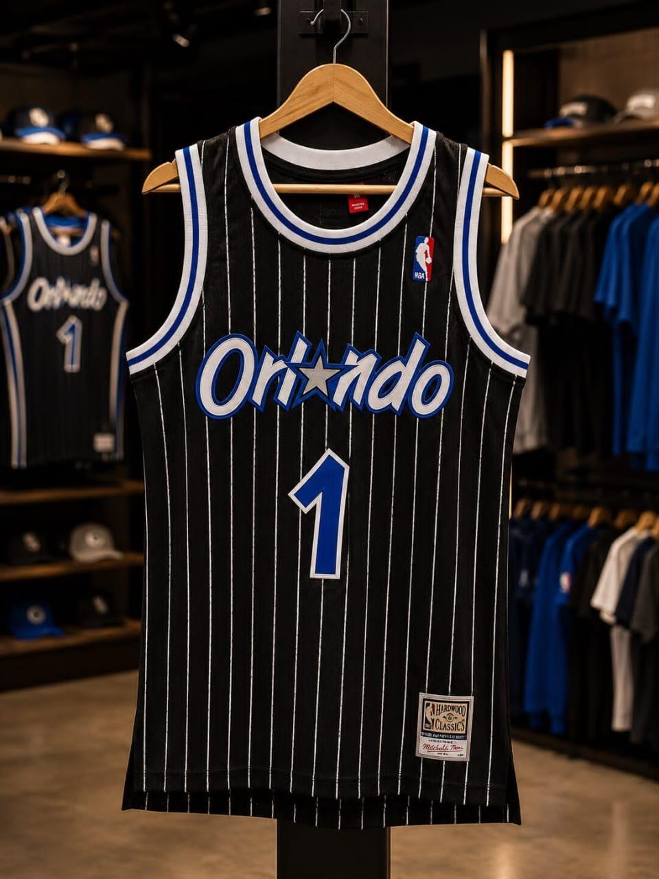 Mitchell & Ness Orlando Magic Anfernee "Penny" Hardaway 1994-95 Hardwood Classics Swingman Jersey – Black / Royal Blue / White