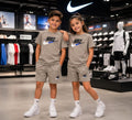 Nike Kids 'In The Zone' Relaxed Jersey 2-Piece Short Set – Smoke Grey