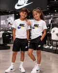 Nike Kids 'In The Zone' Relaxed Jersey 2-Piece Short Set – White/Black