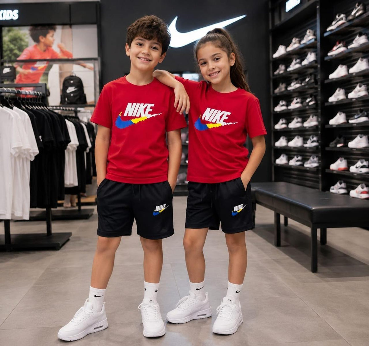 Nike Kids 'In The Zone' Relaxed Jersey 2-Piece Short Set – University Red