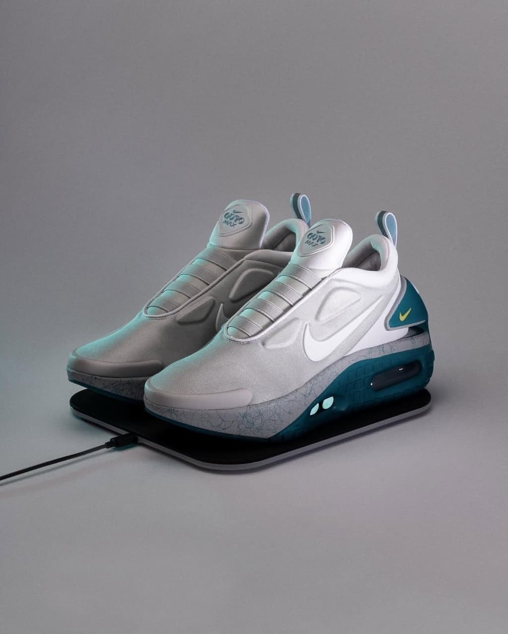 Nike Adapt Auto Max 'Jetstream' Power-Lacing Sneaker – White/Teal