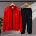 Lacoste Classic Tricot 2-Piece Lifestyle Tracksuit Set – Red/Black