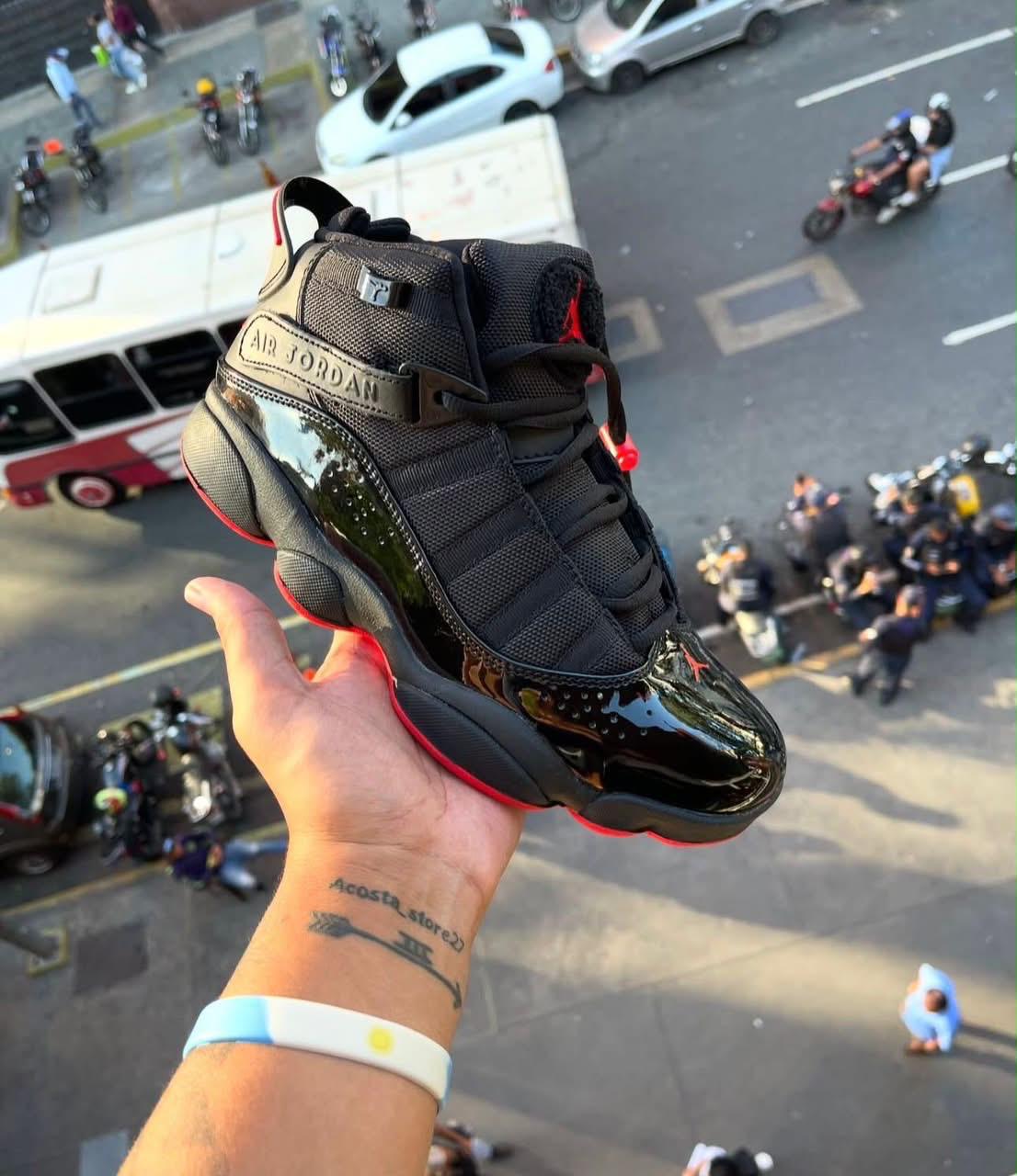 Jordan 6 Rings 'Black Infrared' – Patent Black/Infrared 23