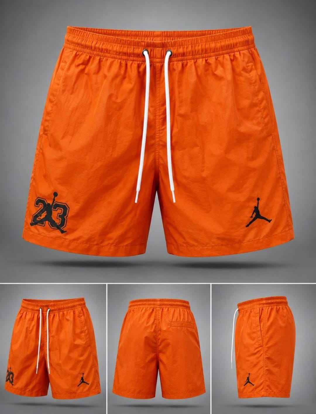 Jordan Flight MVP Woven Shorts – Starfish Orange/Black ('23' Graphic)