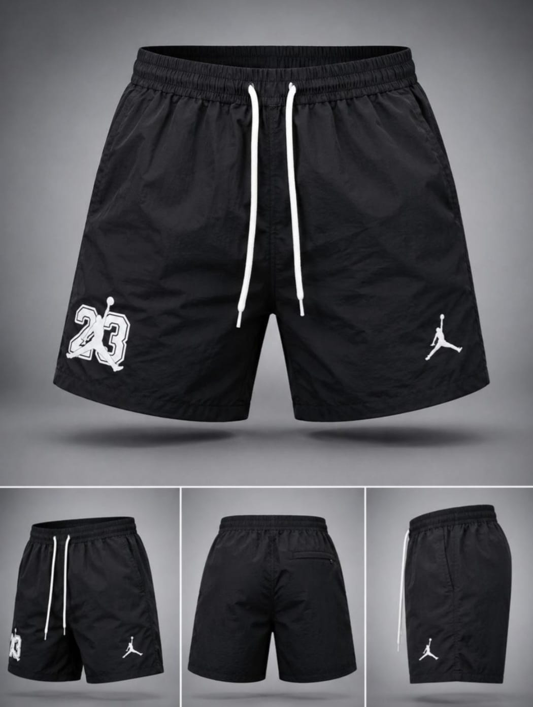 Jordan Flight MVP Woven Shorts – Black/White ('23' Graphic)