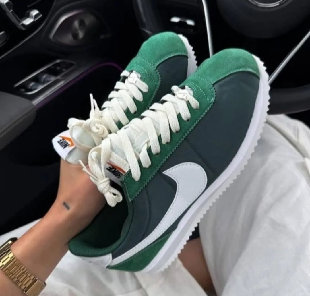 Nike Women's Cortez Textile – Fir Green/Sail White