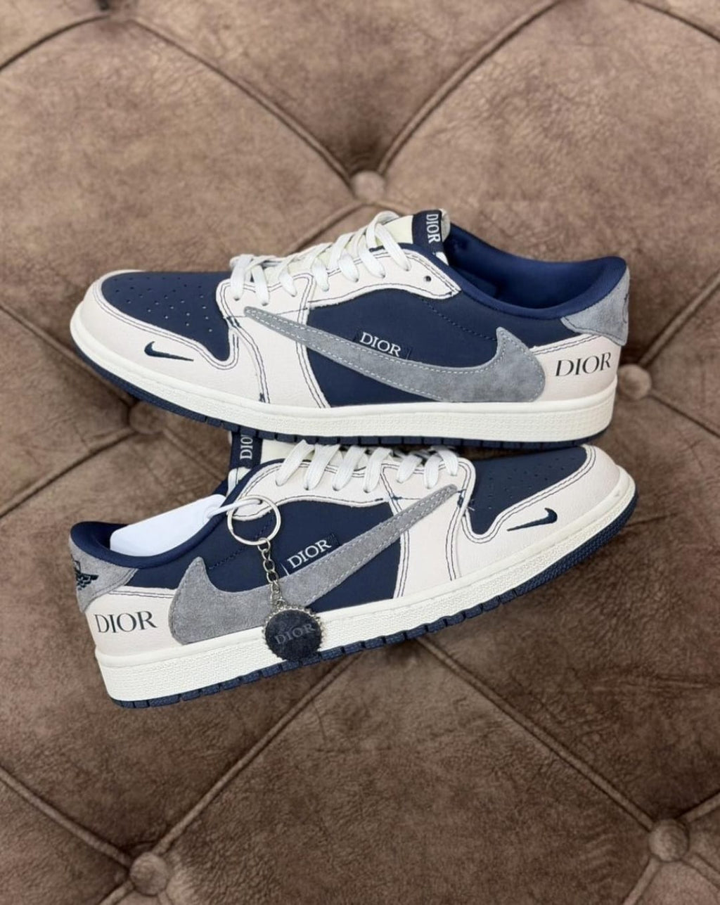 Dior x Air Jordan 1 Low x Travis Scott Custom Concept – 'Navy Blue / Oblique Suede'