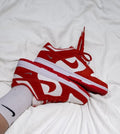 Nike Women's Dunk Low SE Suede 'Light Crimson' – Sail/Metallic Silver