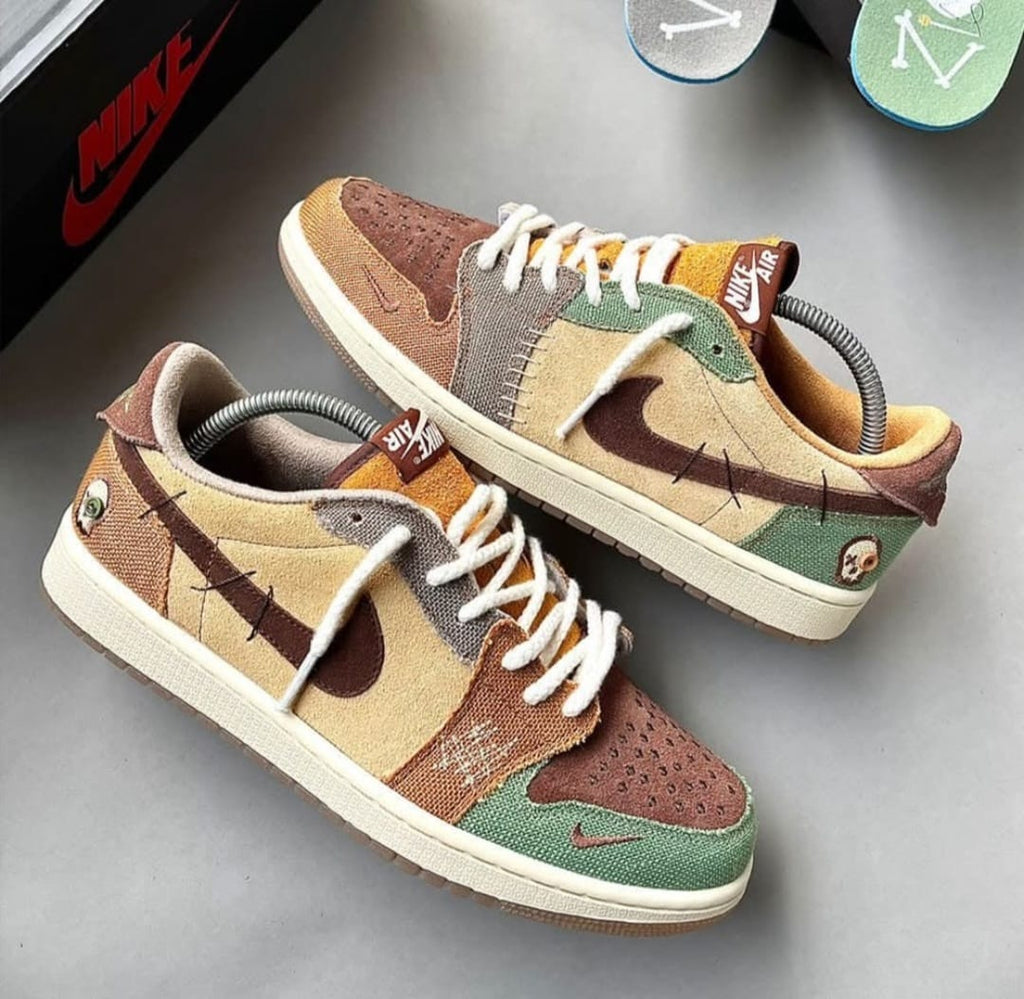 Air Jordan 1 Retro Low OG x Zion 'Voodoo' – Flax/Oil Green/Fauna Brown