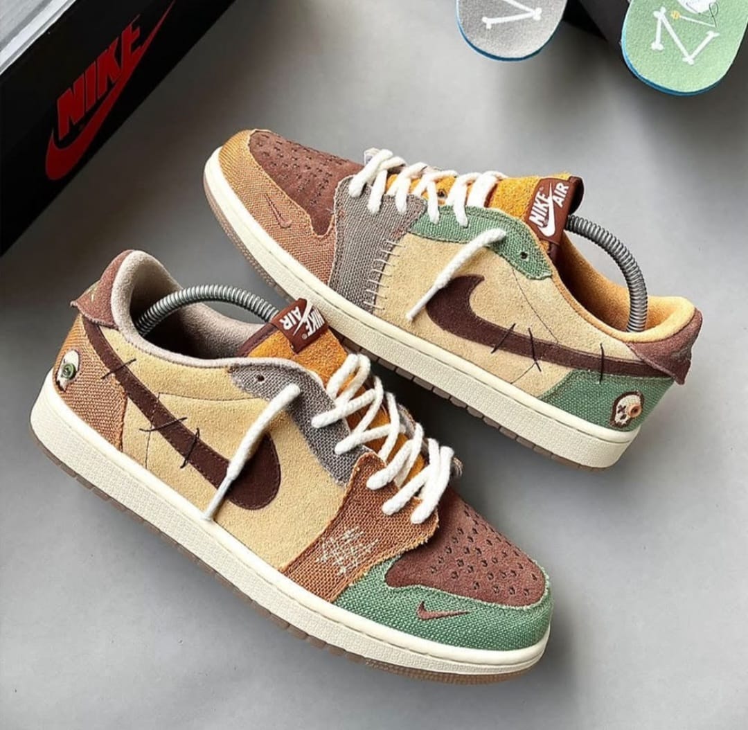 Air Jordan 1 Retro Low OG x Zion 'Voodoo' – Flax/Oil Green/Fauna Brown