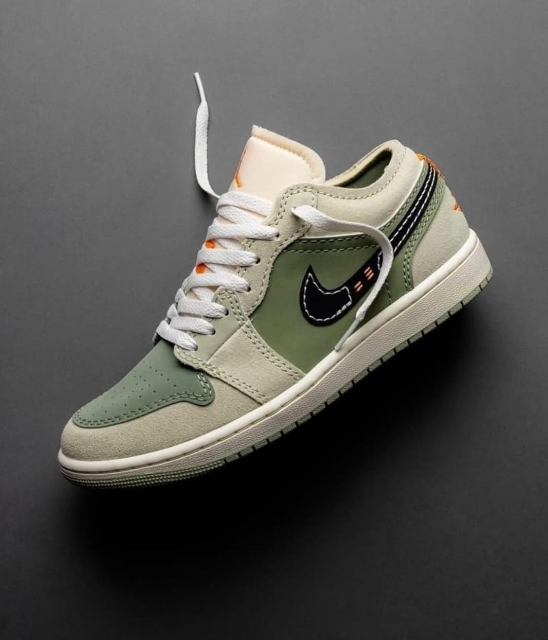 Air Jordan 1 Low SE Craft 'Sky J Light Olive' – Deconstructed Suede/Canvas