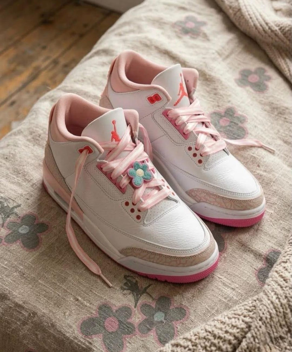 Air Jordan 3 Retro GS 'Spring Flowers' – Pearl Pink/White