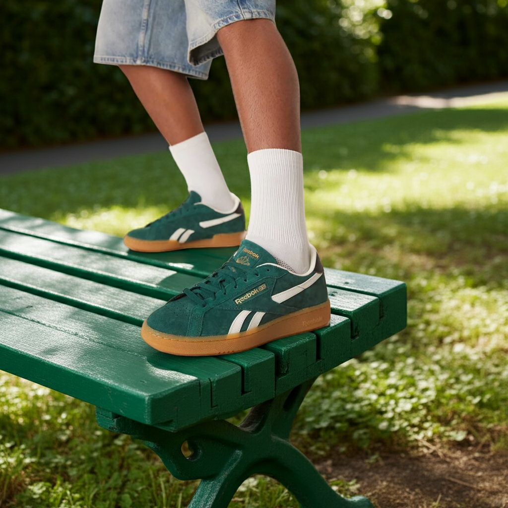 Reebok Club C Grounds UK Suede – Field Green/Chalk White/Gum