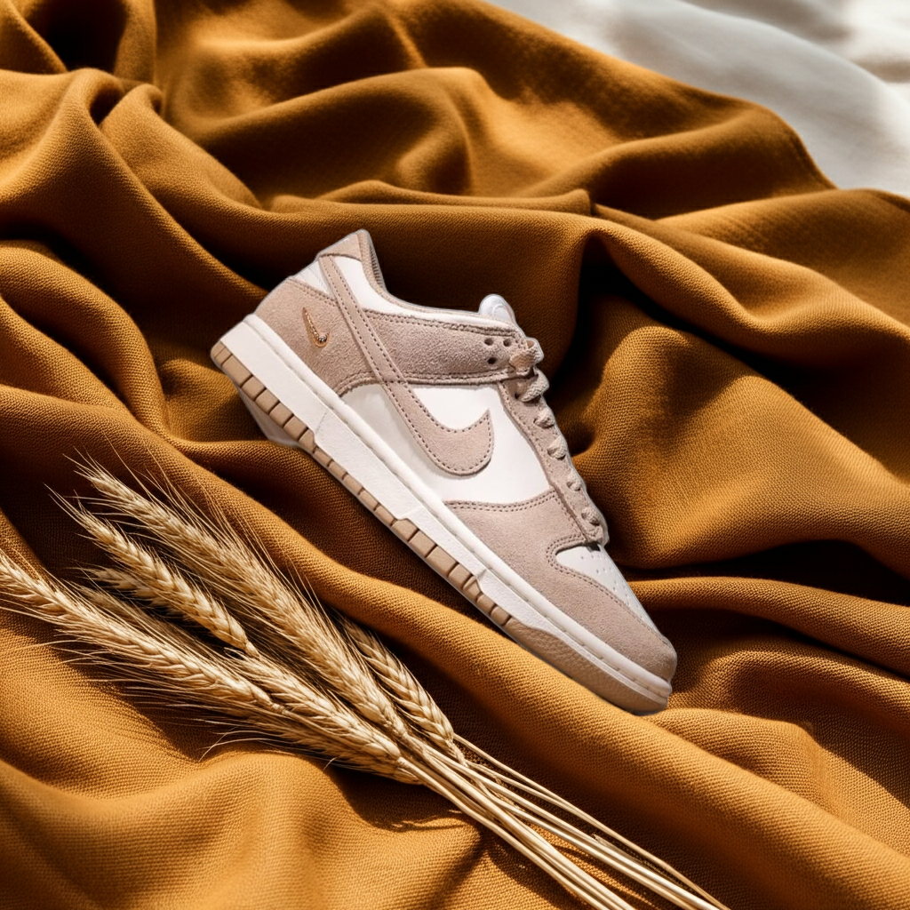 Nike Women's Dunk Low SE Suede 'Malt' – Sail/Metallic Gold