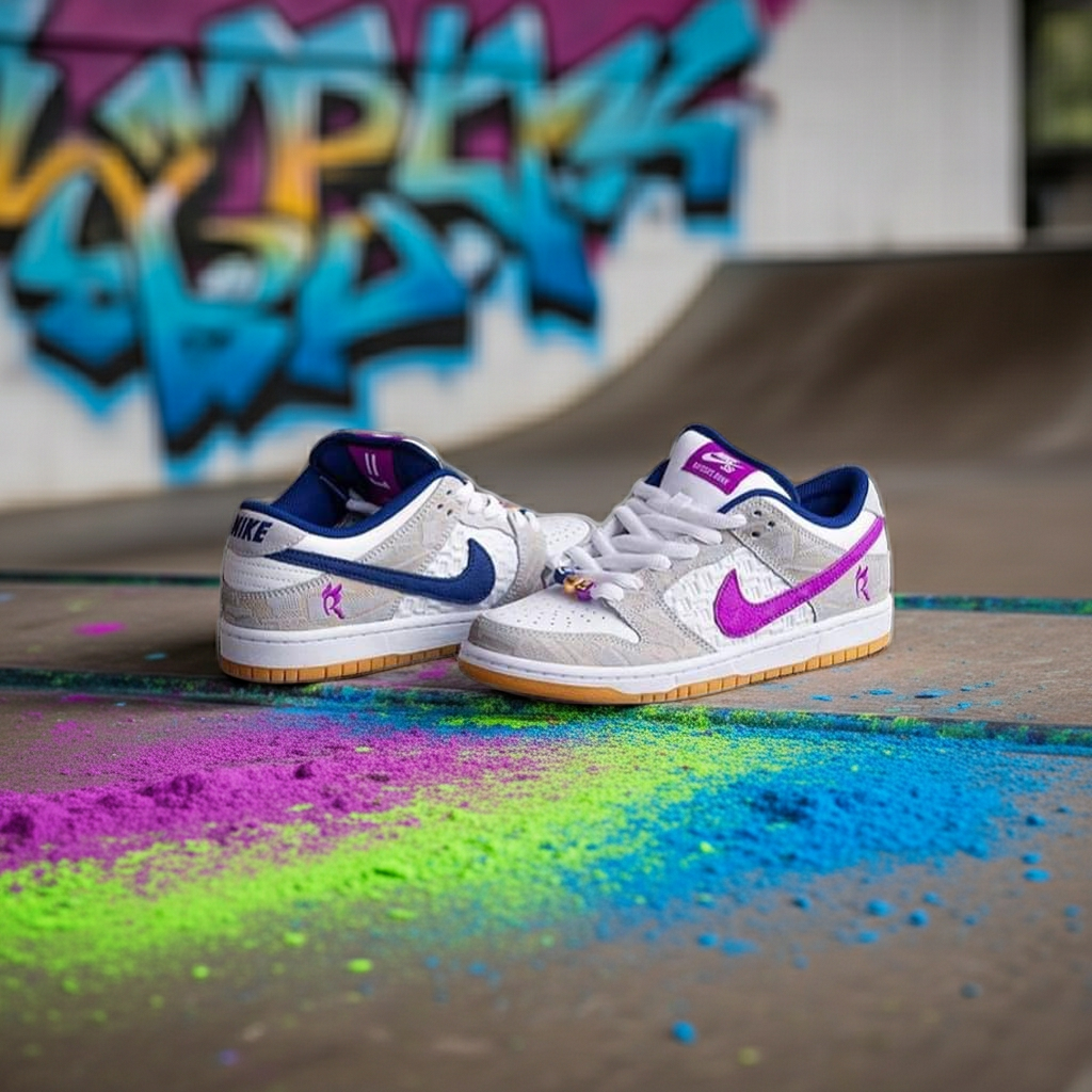 Nike SB Dunk Low Pro x Rayssa Leal – Pure Platinum/Vivid Purple