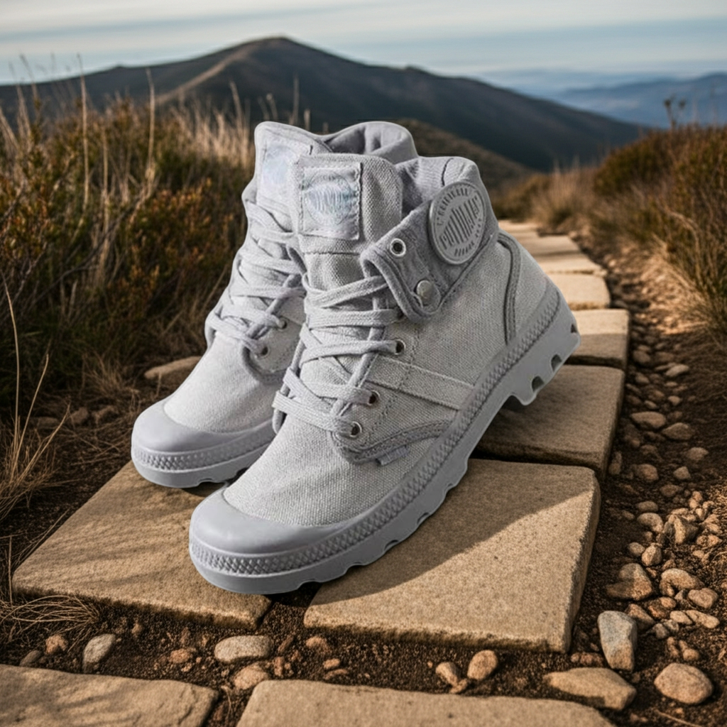 Palladium Pampa Hi – Natural Grey / Grey