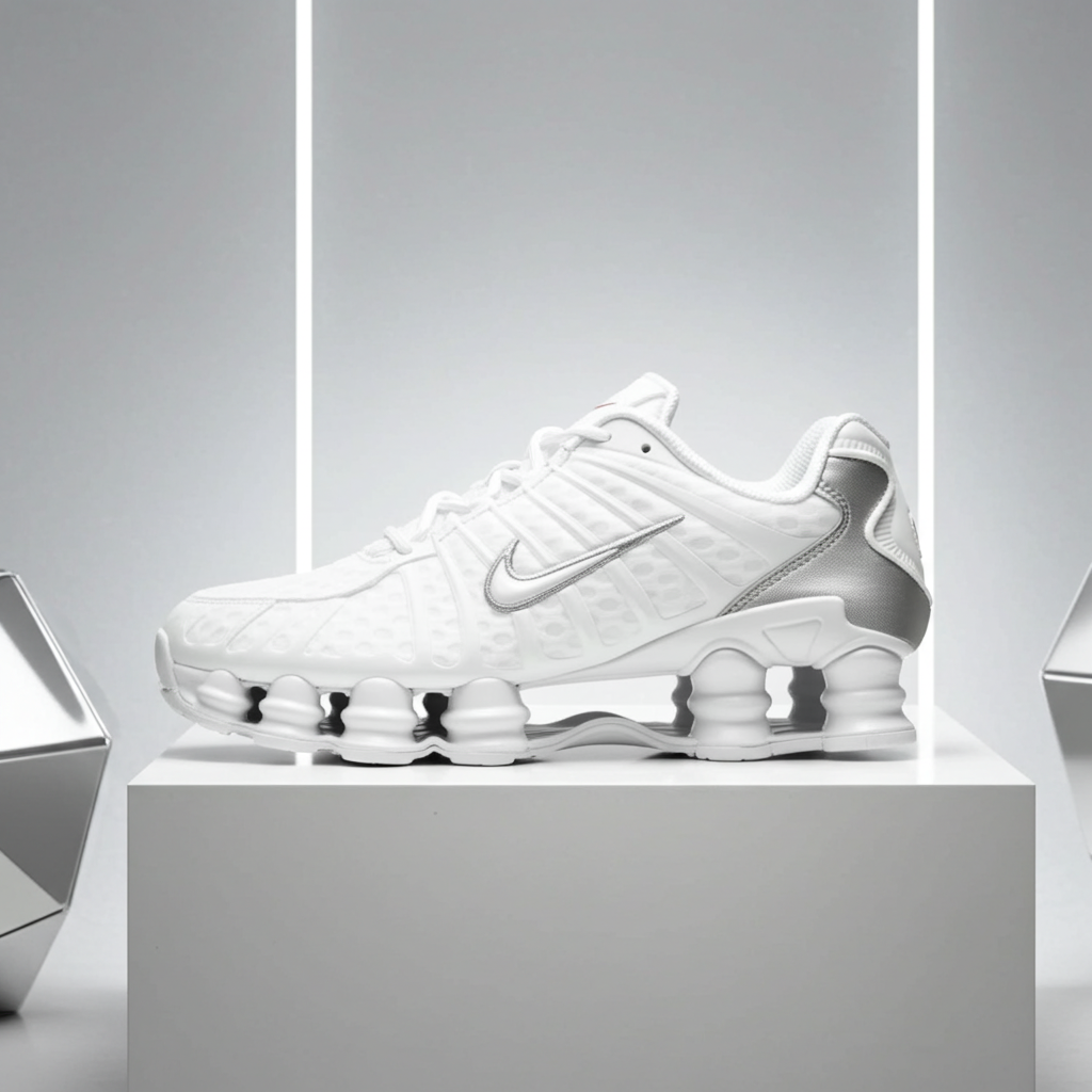 Nike Shox TL 'Metallic Silver' – White/Metallic Silver-Max Orange