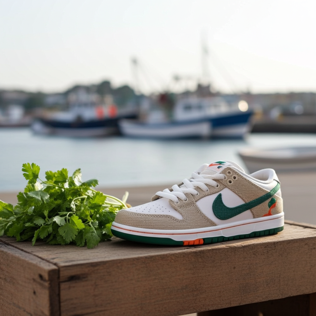 Nike SB Dunk Low Pro x Jarritos 'Phantom' – Malachite/Orange Canvas