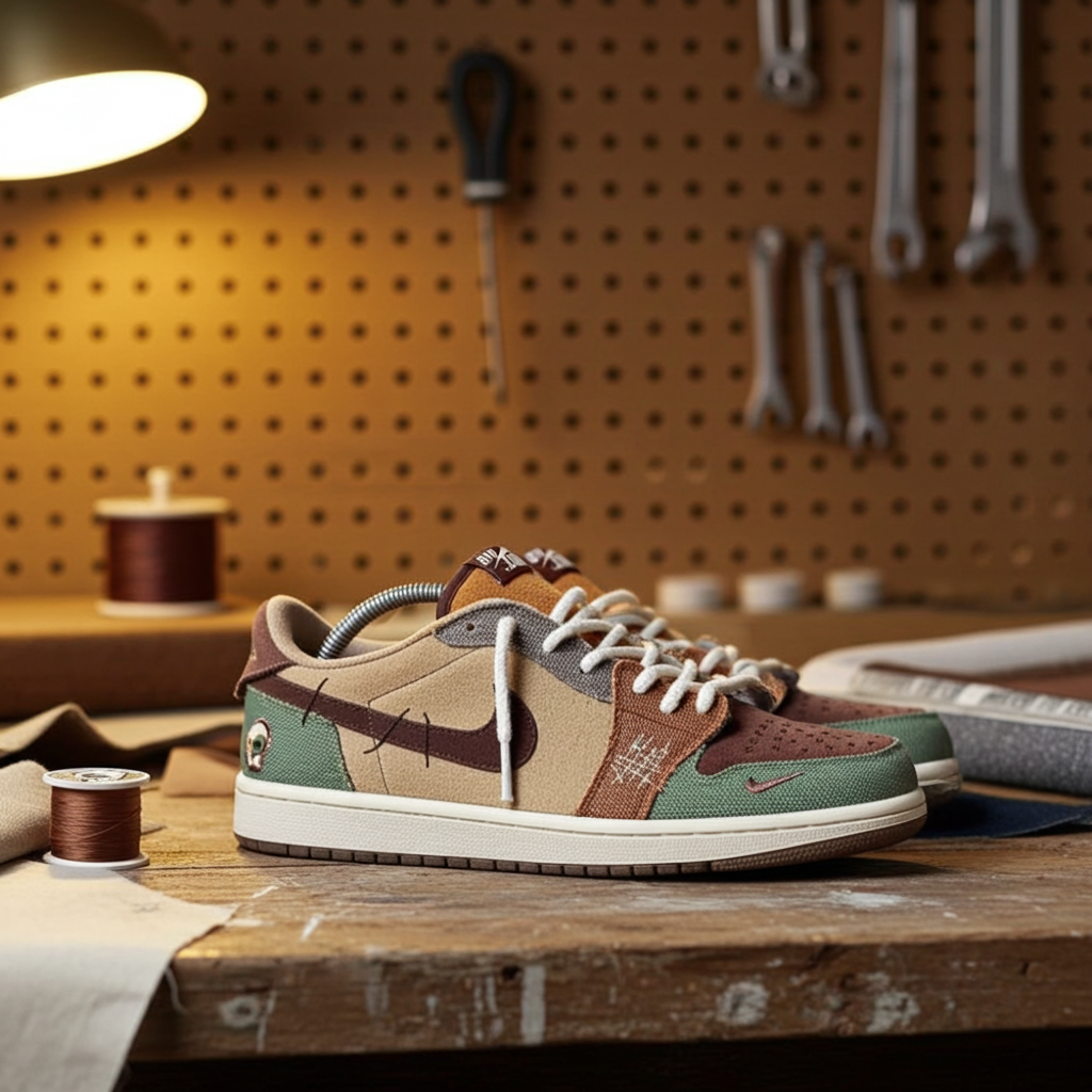 Air Jordan 1 Retro Low OG x Zion 'Voodoo' – Flax/Oil Green/Fauna Brown
